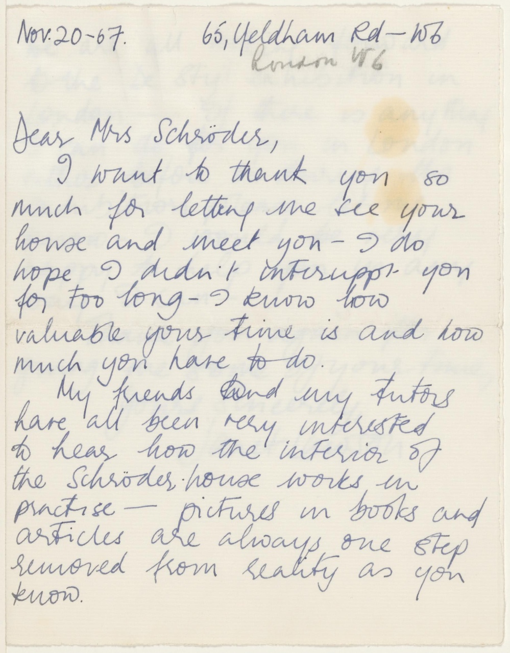 Brief van J. Lawson aan T. Schröder