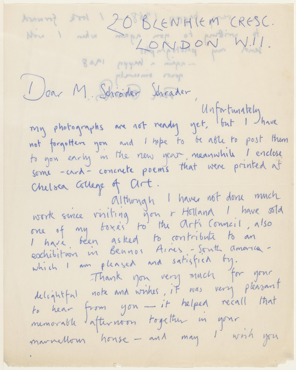 Brief van T. Edmonds aan T. Schröder
