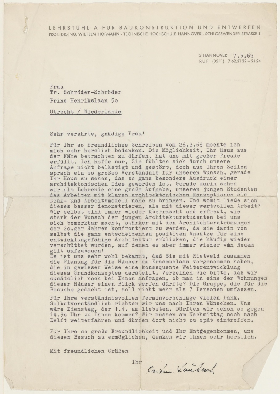 Brief van C. Laubach aan T. Schröder