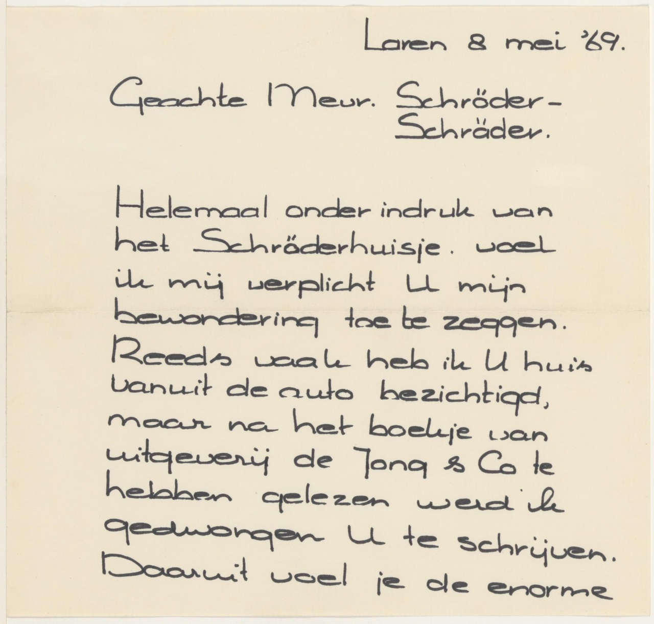 Brief van S. Raven aan T. Schröder
