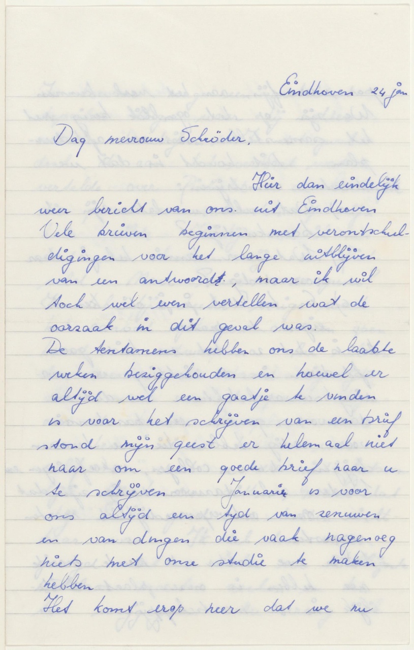 Brief van M. Strijbosch aan T. Schröder
