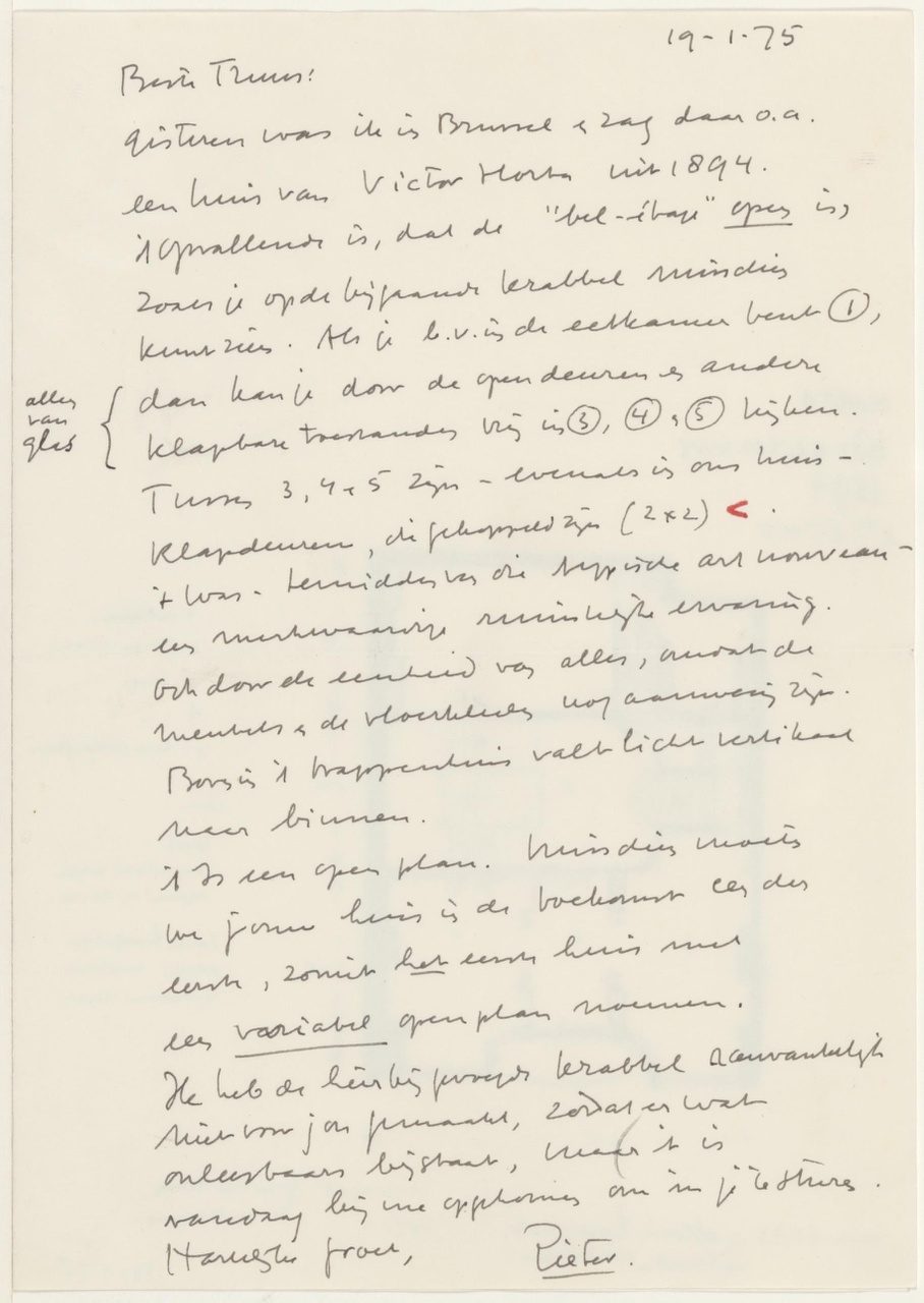Brief van P. Singelenberg aan T. Schröder