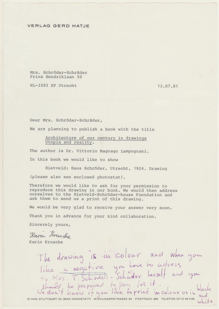 Brief van K. Krusche aan T. Schröder
