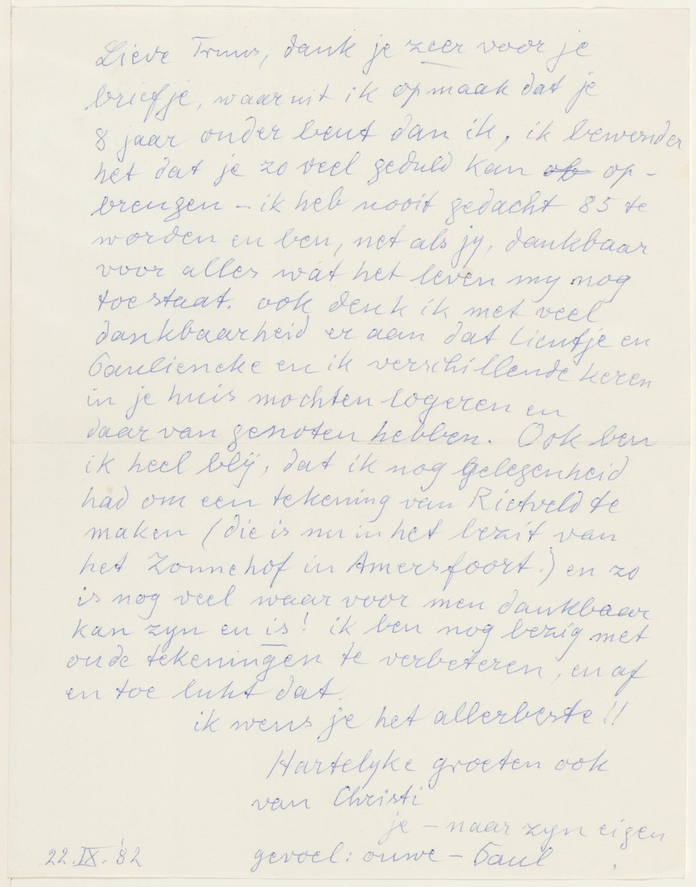 Brief van P. Citroen aan T. Schröder