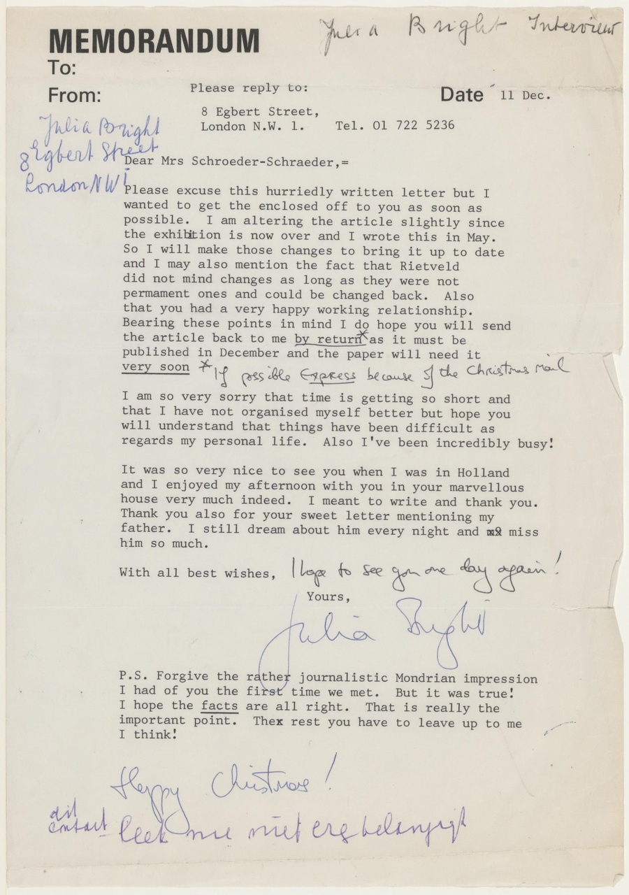 Brief van J. Bright aan T. Schröder