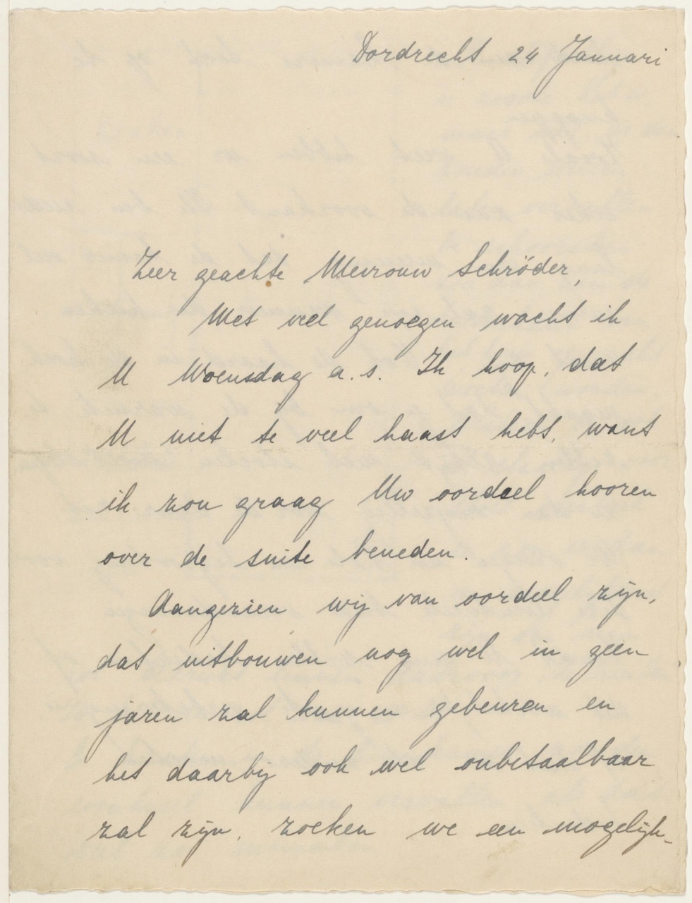 Brief van M. Redelé aan T. Schröder