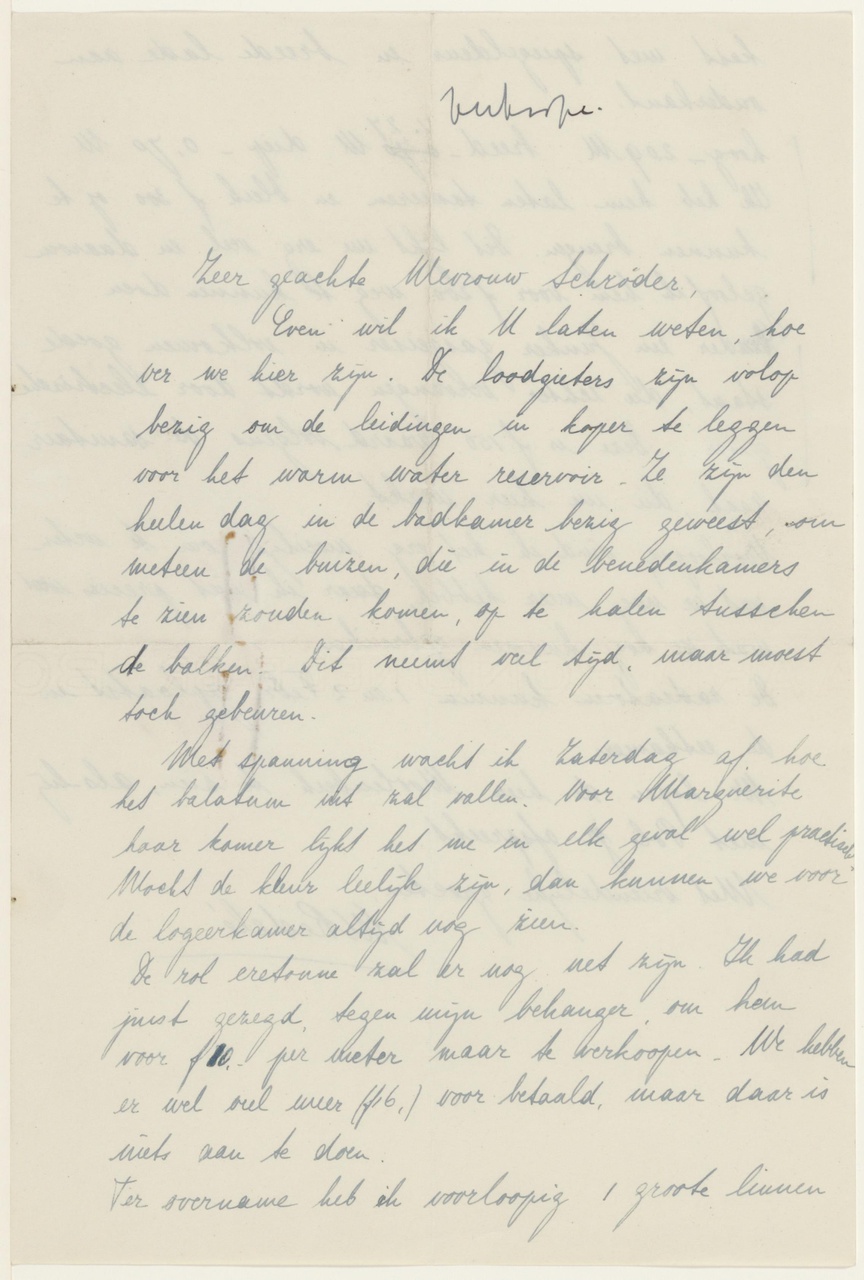 Brief van M. Redelé aan T. Schröder