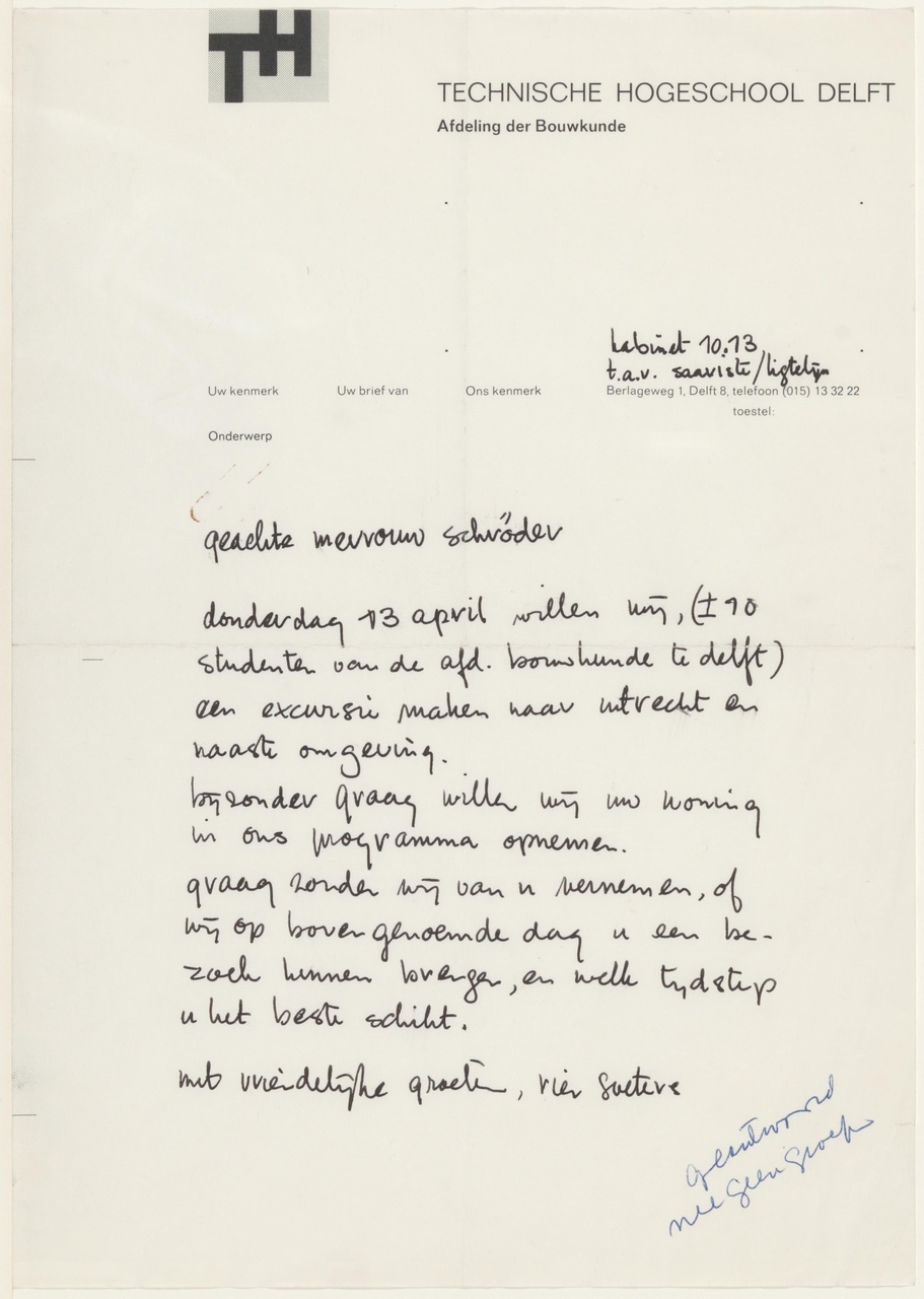 Brief van R. Soeters aan T. Schröder