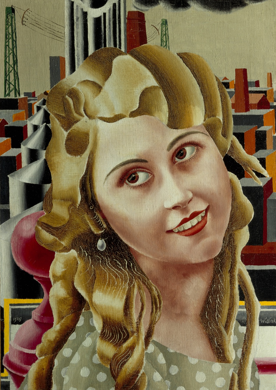 Radiomeisje, schilderij van Carel Willink