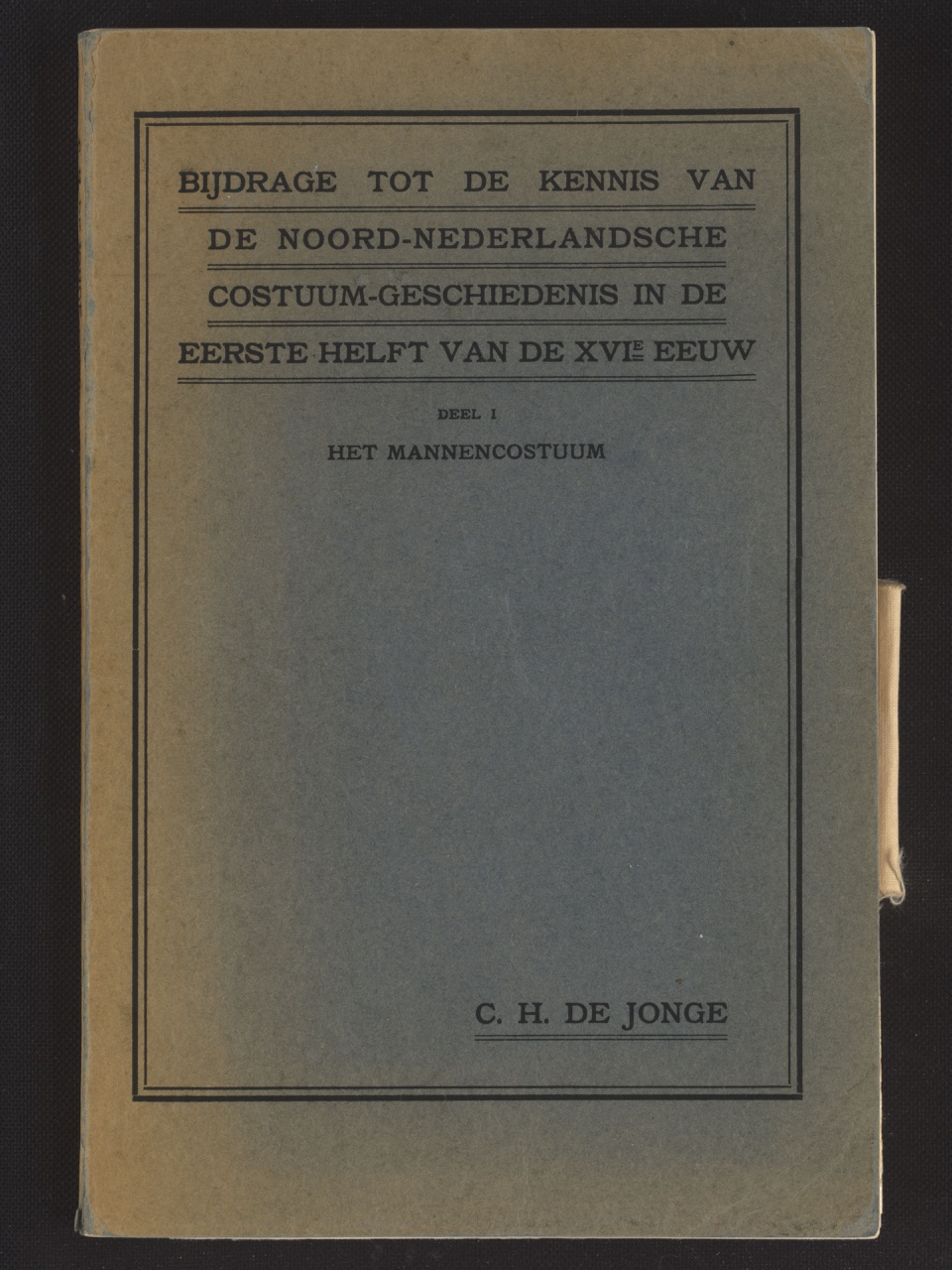 3/18 - Omslag proefschrift Carla de Jonge, 1916